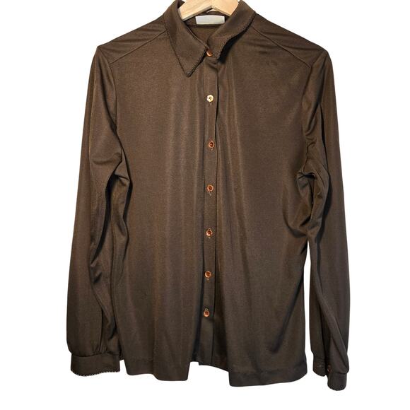 Lee Mar Quiche Black Detailed Blouse, Size L – Classic & Comfortable [0247] - Picture 1 of 7